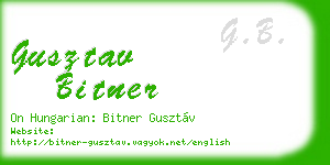gusztav bitner business card